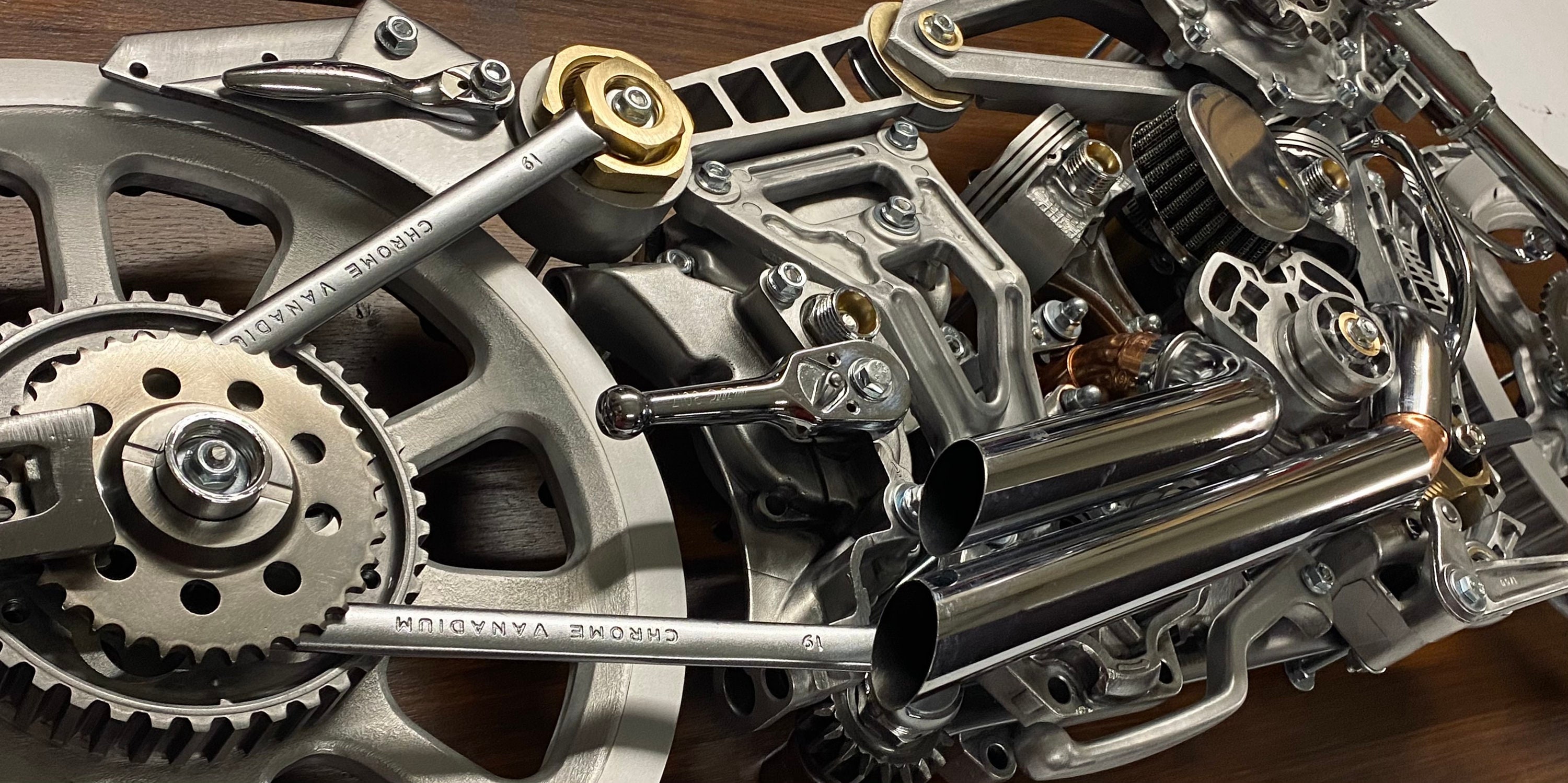 Motorcycle Sculpture 3D Metal Art Tech Art Industrial Etsy