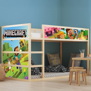 IKEA KURA Bed Gaming Stickers: Custom Vinyl Decals for Kids Room