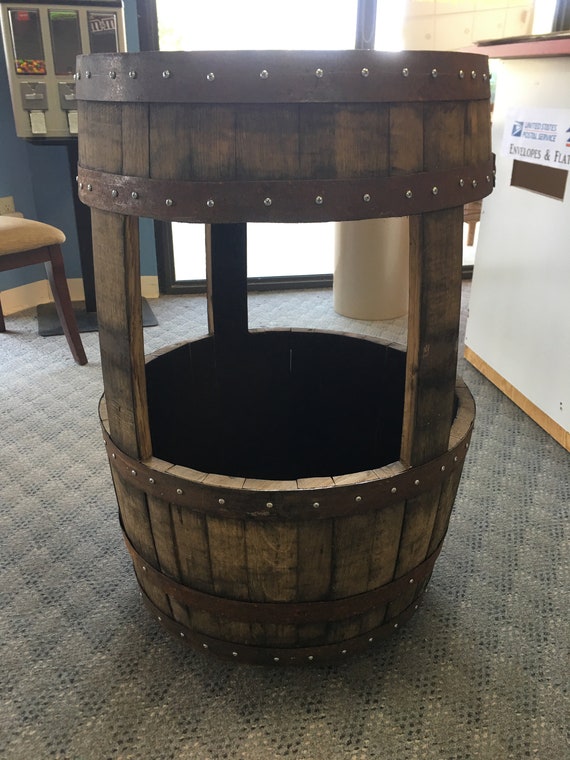 Whiskey barrel ice chest/table Etsy