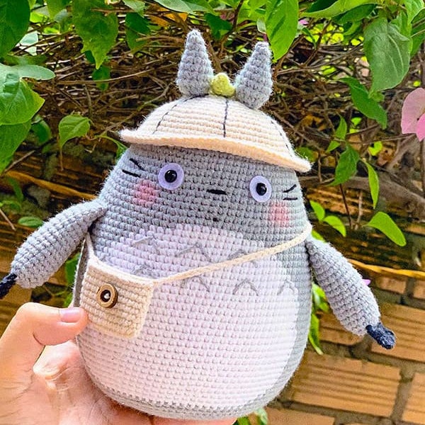 Cute Totoro Crochet Patterns, Ghibli Crochet Pattern for Beginner, Neighbor Amigurumi, Easy Crochet, Doll Toy Stuff, Kid Handmade Gift