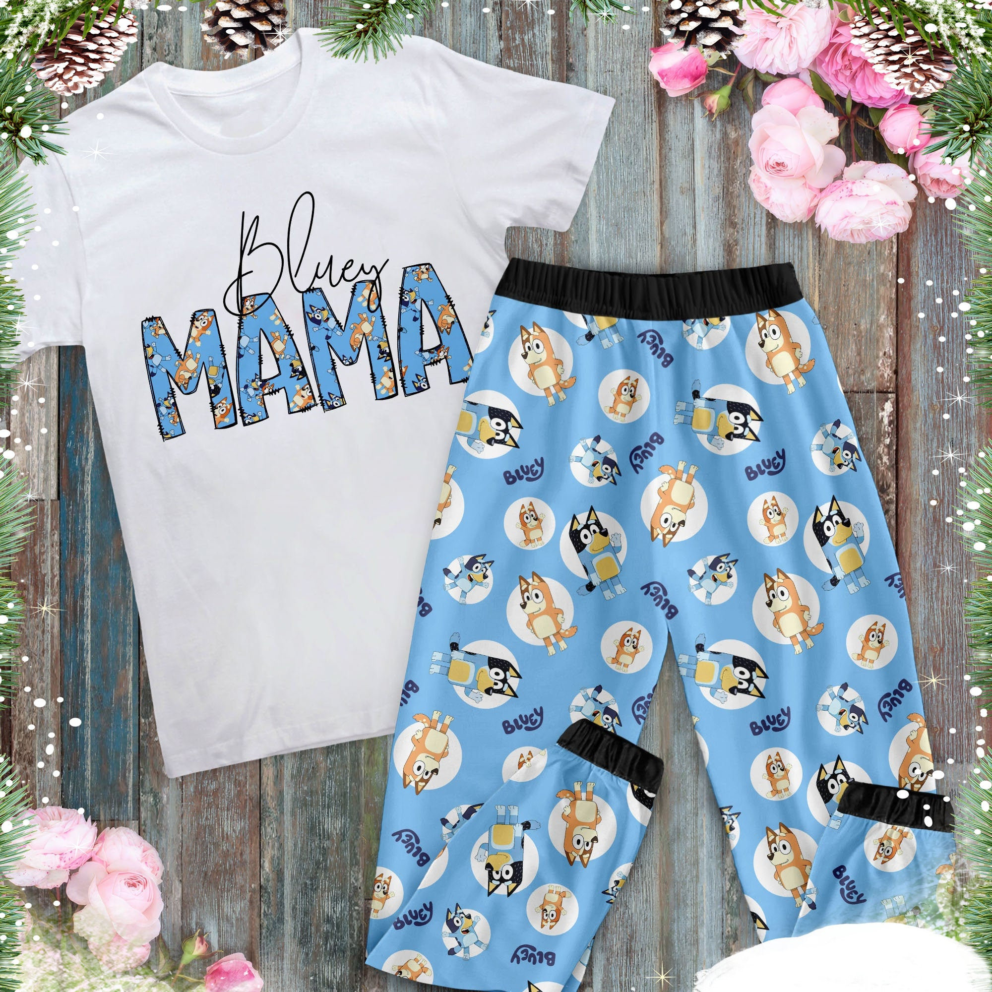 Bluey Long John Pajama Set