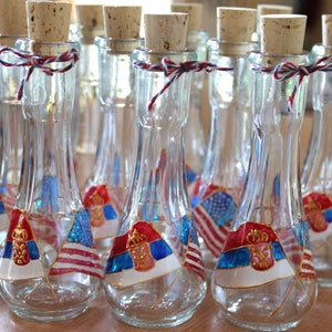 Wedding Favors, Flags - Shot Glasses for rakija, liquors, Gift for Wedding guests, International, Serbian and American Wedding