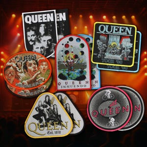 Patches oficiais da Queen Woven - Aplique de banda de rock costurado