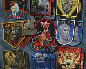 Parches tejidos de heavy metal: clásicos, power, new wave y joyas underground