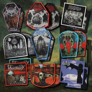 Old School Death Metal Woven Patches – Sew Brutality to Your Battle Jacket
