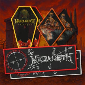 Megadeth - Parches oficiales tejidos - Thrash tejido en hilo