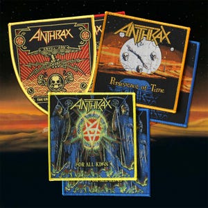 Anthrax - Parches oficiales tejidos – Caos aprobado por el mosh para tu chaqueta de batalla