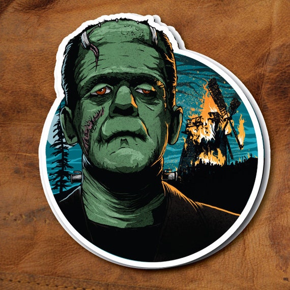 Frankenstein Vinyl Decal Sticker 2 TWO Pack