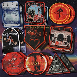 Rush - Parches oficiales tejidos - Arte icónico del rock progresivo para chaquetas y bolsos