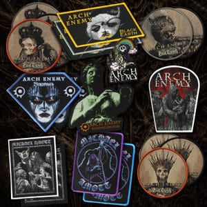 Arch Enemy Official Woven Patches and Pin – Melodic Death Fury for Your Battle Jacket