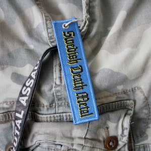 Swedish Death Metal Embroidered Keychain - Etsy
