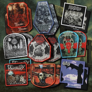 Old School Death Metal Woven Patches – Sew Brutality to Your Battle Jacket
