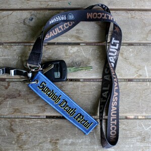 Swedish Death Metal Embroidered Keychain - Etsy