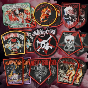 Mötley Crüe Official Woven Patches – Glam Metal Icons