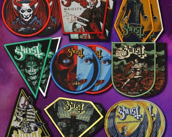 Ghost Band - Parches oficiales tejidos - Merchandising de Papa Emeritus y Occult Rock para chaquetas de batalla