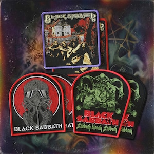 Black Sabbath - Parches oficiales tejidos – Merchandising de bandas de doom metal y gótico