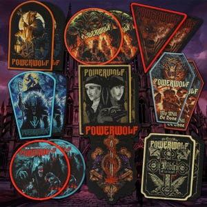 Powerwolf – Oficjalne tkane naszywki – Power Metal Icons na Twoją kurtkę bojową