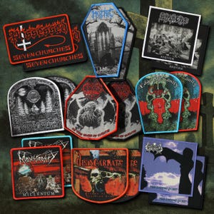 Parches tejidos de death metal de la vieja escuela: dale un toque de brutalidad a tu chaqueta de batalla