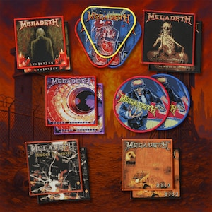 Patches oficiais bordados do Megadeth – Thrash tecido em linha