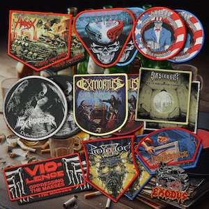 Thrash Metal Klassiker – Offiziell lizenzierte gewebte Aufnäher
