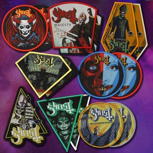Ghost Band - Official Woven Patches - Papa Emeritus & Occult Rock Merch for Battle Jackets