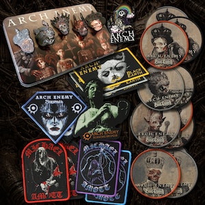 Arch Enemy - Parches y pines oficiales tejidos – Furia de muerte melódica para tu chaqueta de batalla