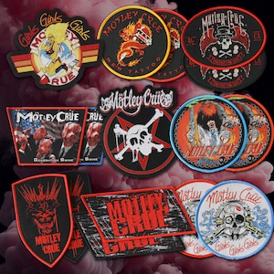 Mötley Crüe - Parches oficiales tejidos – Iconos del glam metal