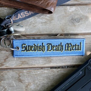 Swedish Death Metal Embroidered Keychain - Etsy