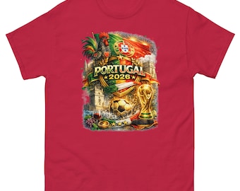 Camiseta de Portugal para el Mundial 2026 / Camiseta de aficionado al fútbol portugués / Camiseta de fútbol portuguesa / Camiseta de seguidor de Portugal para la FIFA 2026