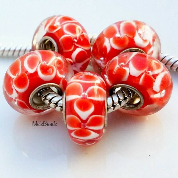10piece handmade lampwork beads glass murano style
