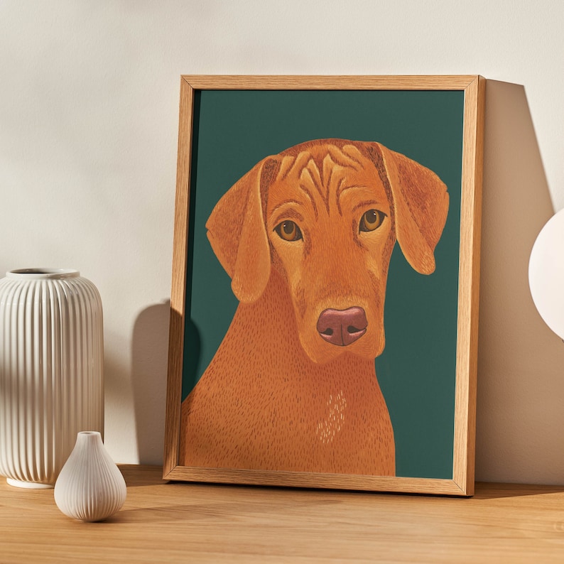 Custom Illustrated Pet Portraits A4 print