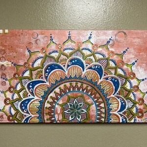 MANDALA Acrylic Painting, Boho Mandala, Circle Drawing, Zen Art, Buddhism, Meditation, Spiritual, Original Canvas Art