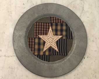 Plate-Primitives BLUE STAR PLATE 6 /"