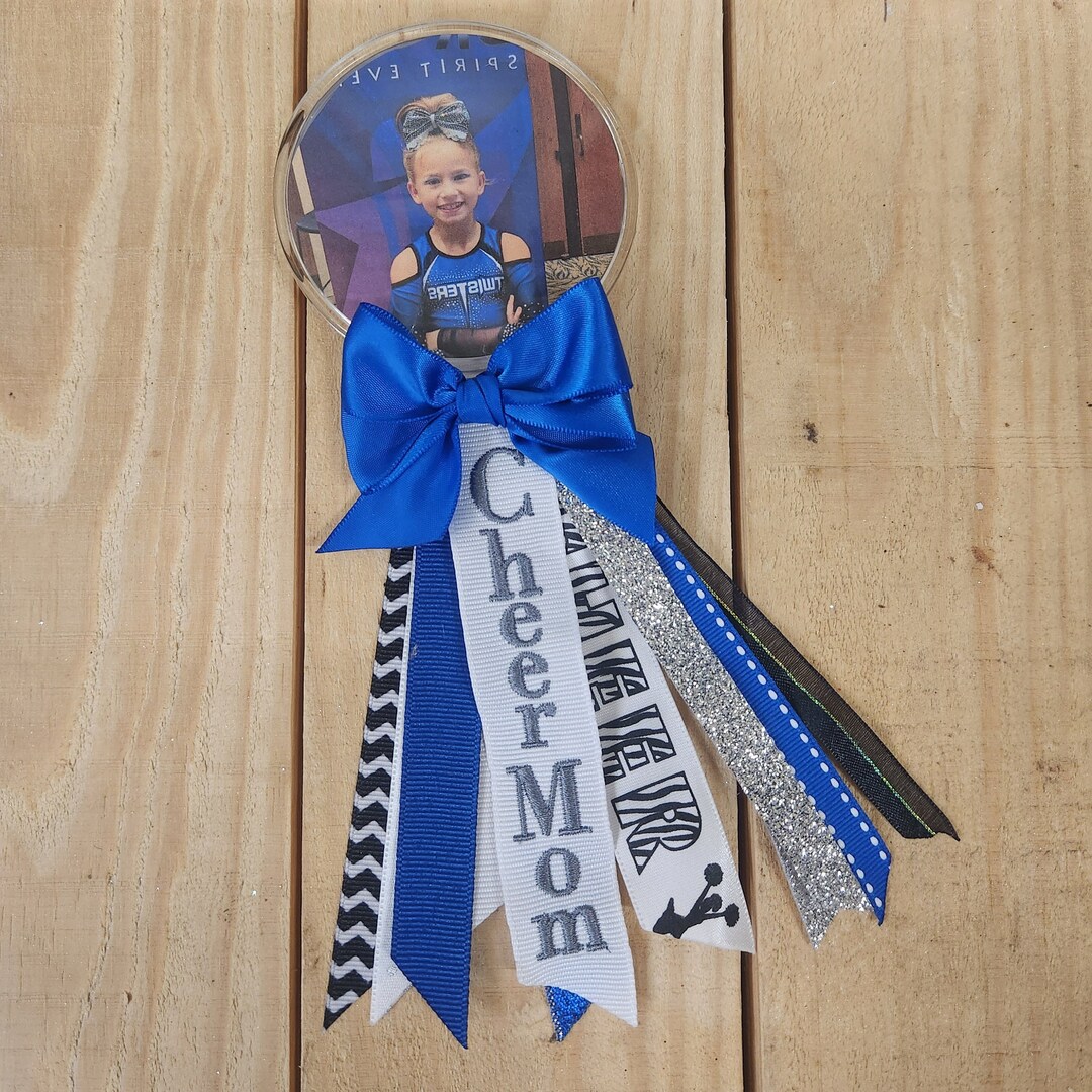 Cheer Brag Button, Cheer Mom Pin With Photo, Sport Button, Spirit ...