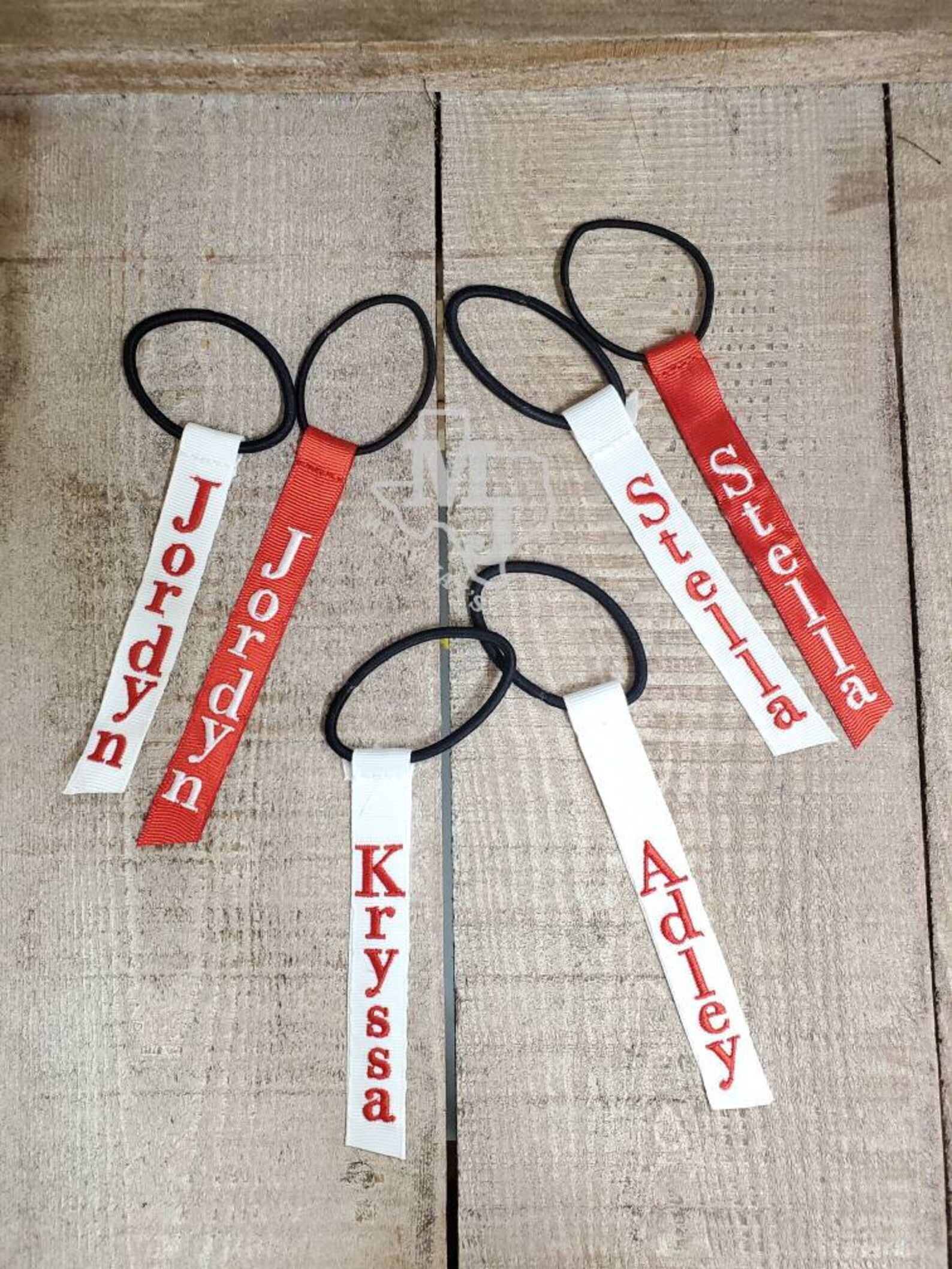 Cheer Pom Pom Name Tag Embroidered Ribbon Tag Pompom Name Etsy