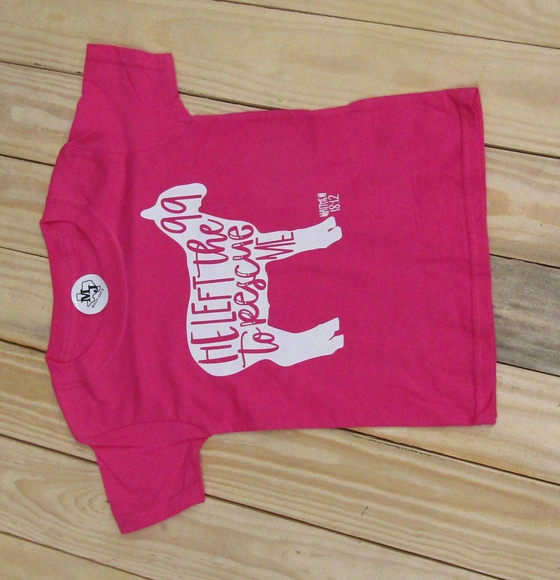 Toddler Easter Sunday Girl/'s Tshirt Cute Easter 2021 SALE Pink Girls Easter Shirt Lamb Sheep He Left the 99 to Rescue Me Easter Shirt