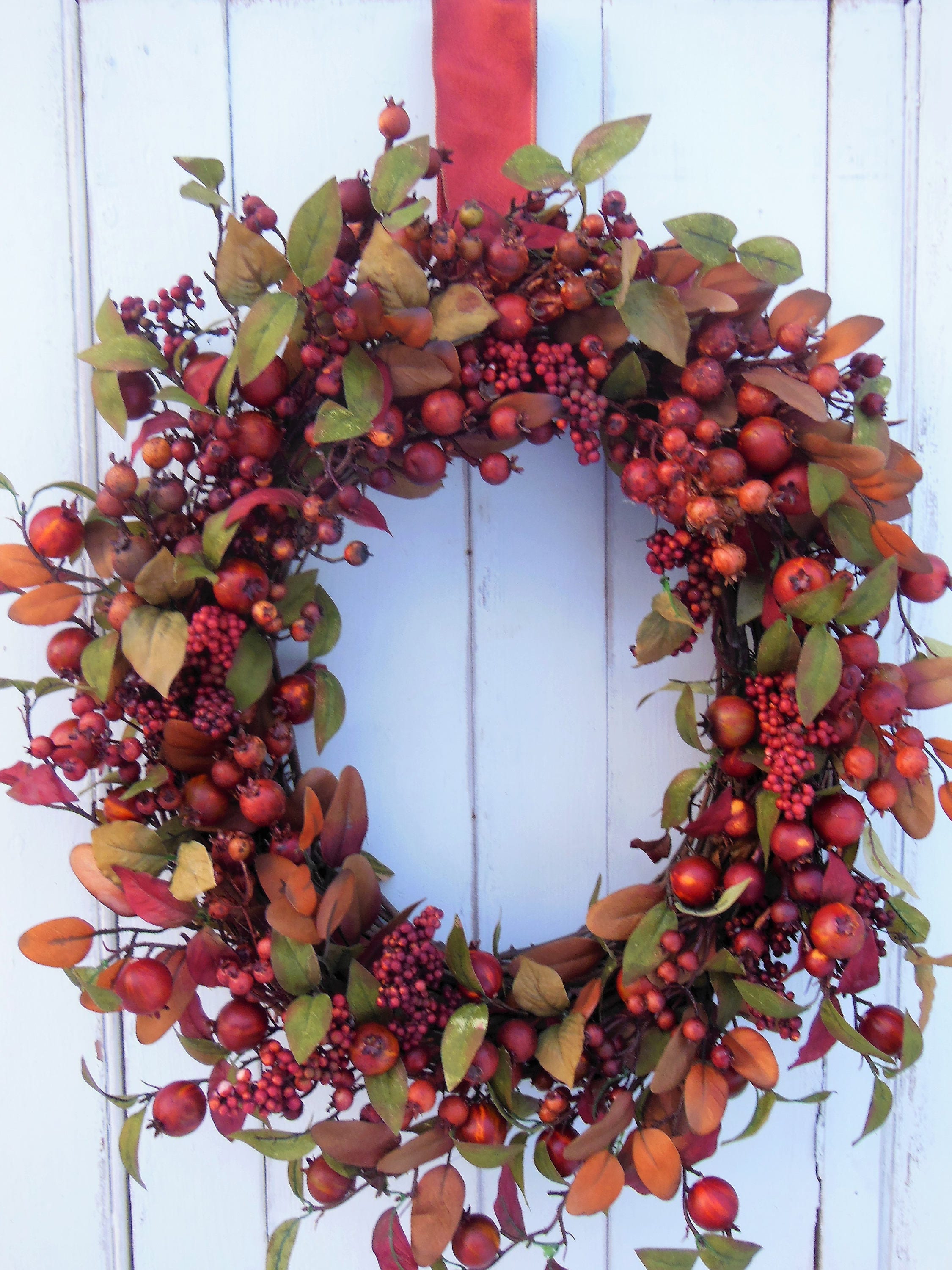 Front Door Wreath For All Season Natural Front Door Wreath For All Season Natural Fall Berry Victorian