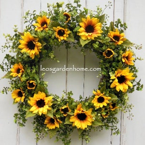 BEST SELLER Sunflower Wreath, Sunflower Wreath for Front Door, Summer Door Wreath, Yellow Sunflower Wreath, Fall Door Wreath, Fall Wreath