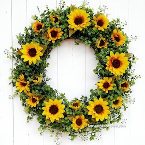 BEST SELLER, Fall Wreath for Front Door, Sunflower Door Wreath, FALL Sunflower Wreath, Fall Summer Door Wreath, Sunflower Wreath, Autumn