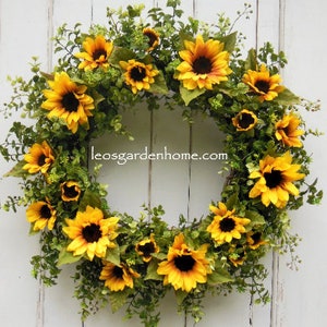 BEST SELLER, Spring Wreath for Front Door, Sunflower Door Wreath, Sunflower Wreath, Spring Summer Door Wreath, Sunflower Wreath, Door Wreath