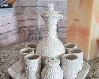 Talavera tequila set, tequila decanter, decanter custom shot glasses, decanter set, tequila gift, talavera vases, wedding gift  CM224