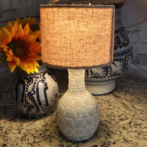 Beautiful Ceramic Table Lamp Mexican Decoration Pitcher Lamp Etsy