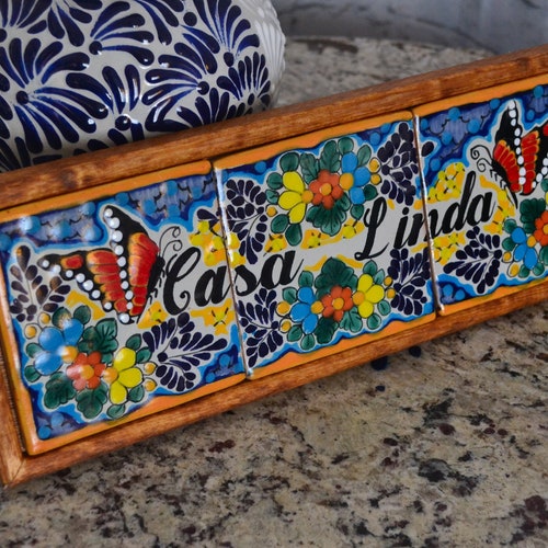 Personalized Talavera Tile House Sign Welcome Sign - Etsy