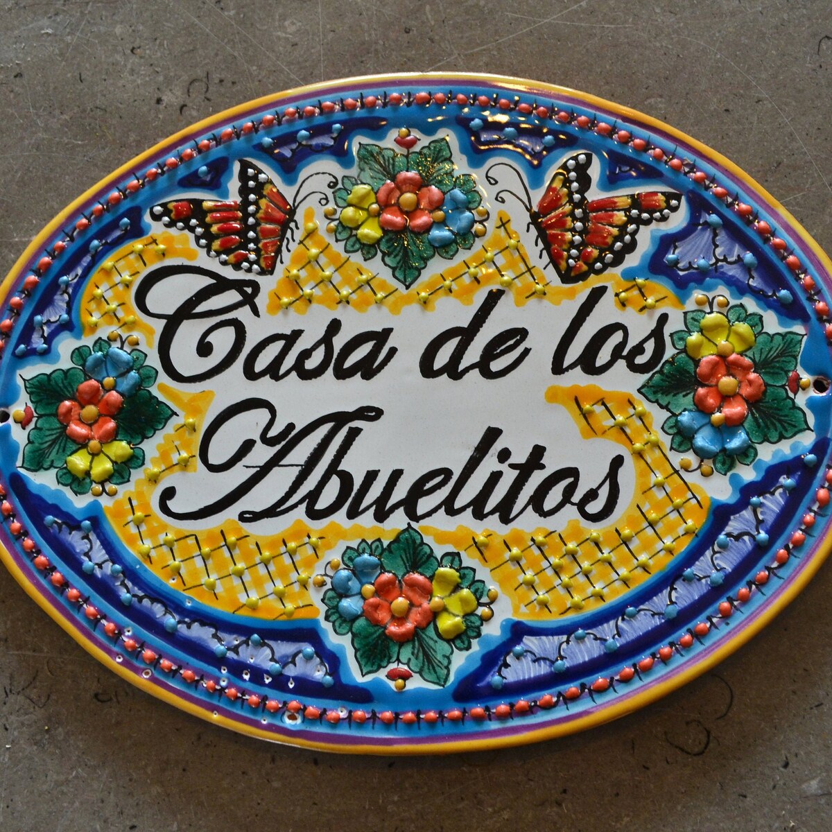 13" Personalized Talavera Tile House Sign, Housewarming Gift, New Home Gift, Personalized Tile Sign, Mexican Decor, Talavera Poblana CM423 - Etsy