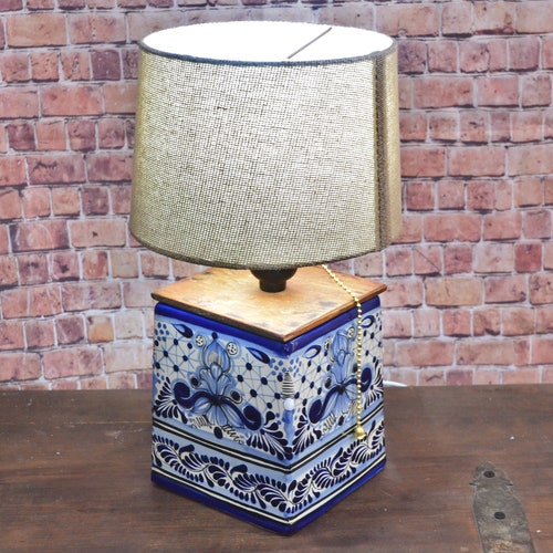 Beautiful Ceramic Table Lamp Mexican Decoration Pitcher Lamp Etsy