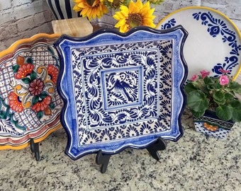 Talavera tray, mexican Talavera, Talavera cookie tray, pottery tray, talavera dresser tray, Talavera poblana CM023