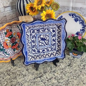 Talavera tray, mexican Talavera, Talavera cookie tray, pottery tray, talavera dresser tray, Talavera poblana CM023