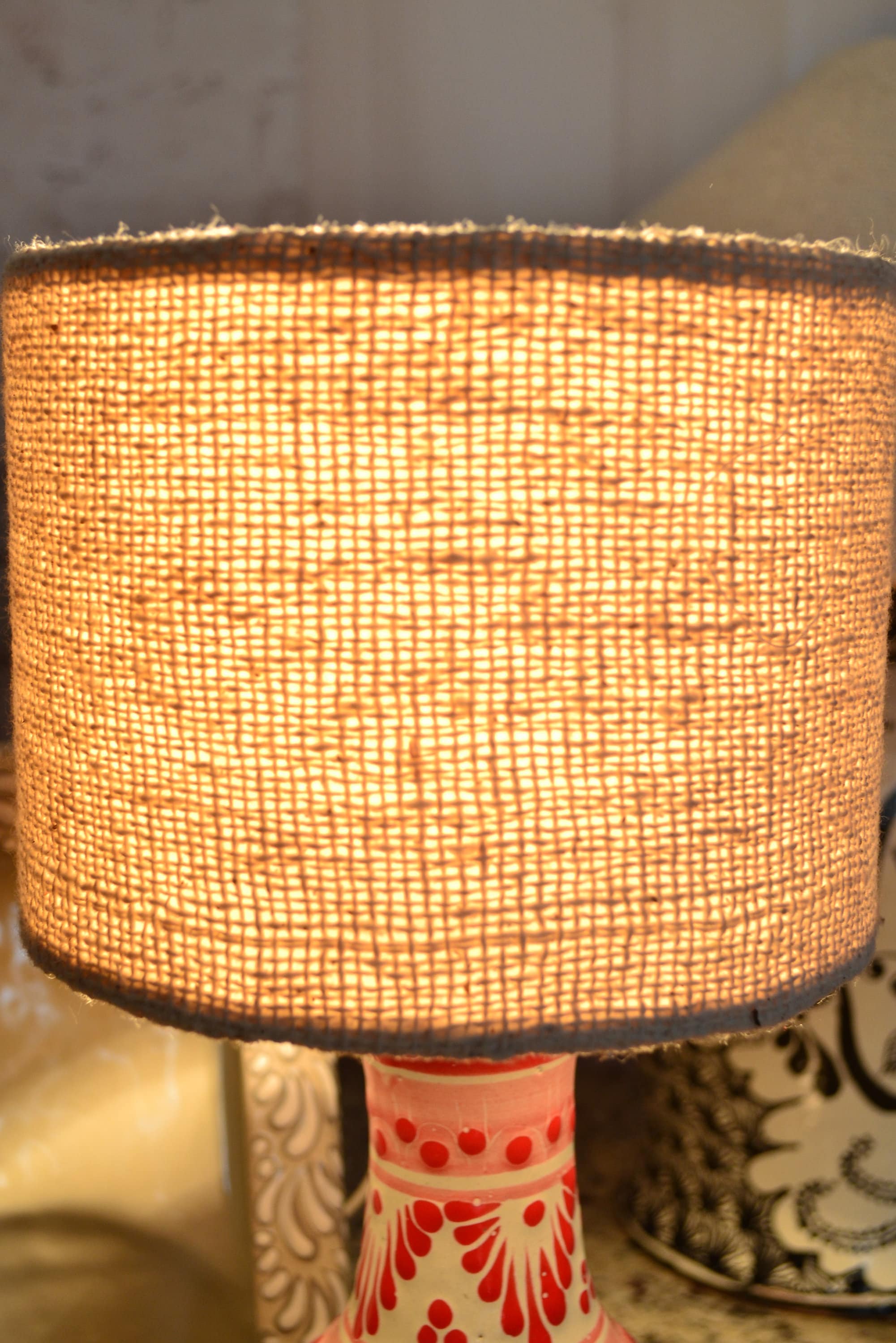 Set of 2 Beautiful Ceramic Table Lamp, Mexican Decoration Pitcher Lamp ...