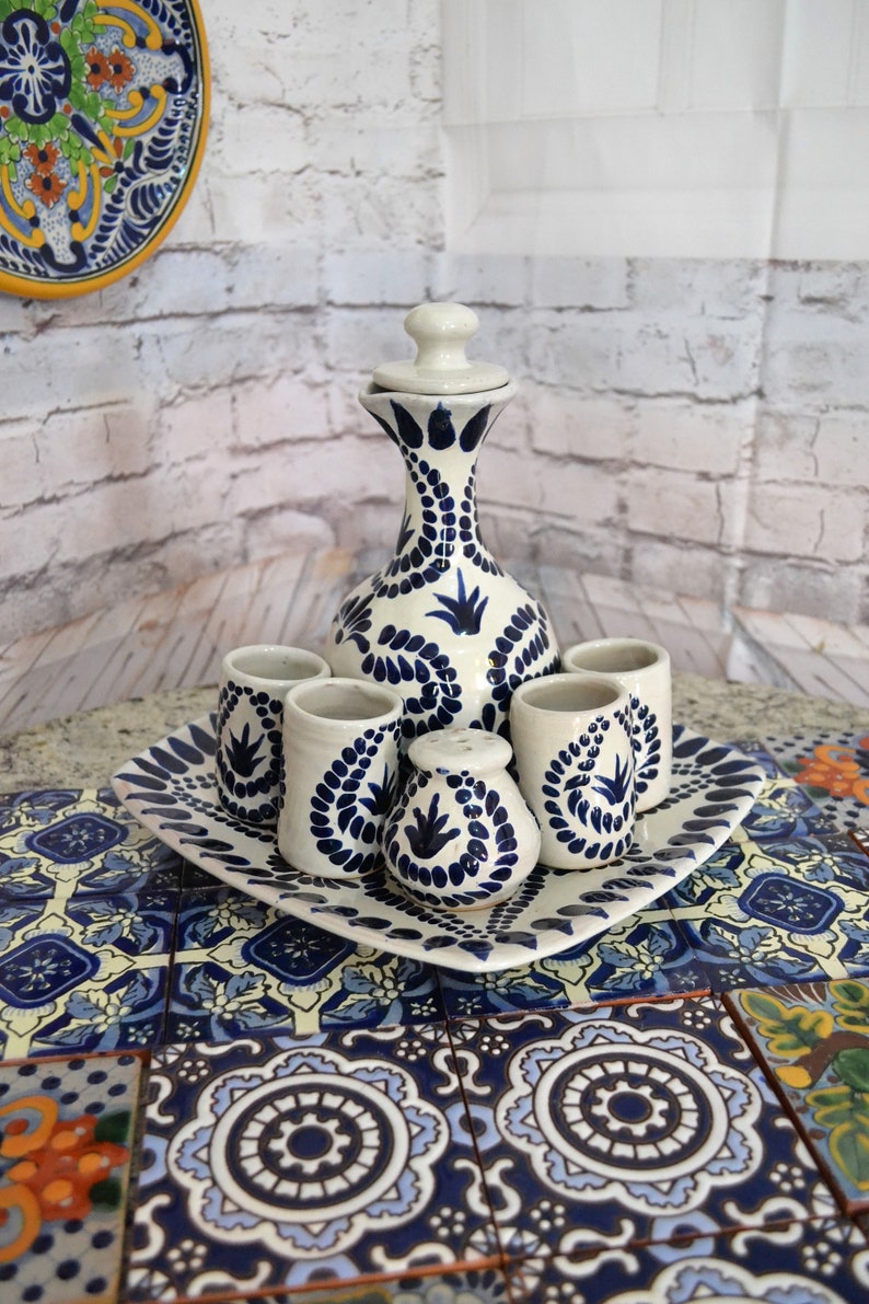 Talavera Tequila Set Tequila Decanter Liqour Decanter Custom Etsy