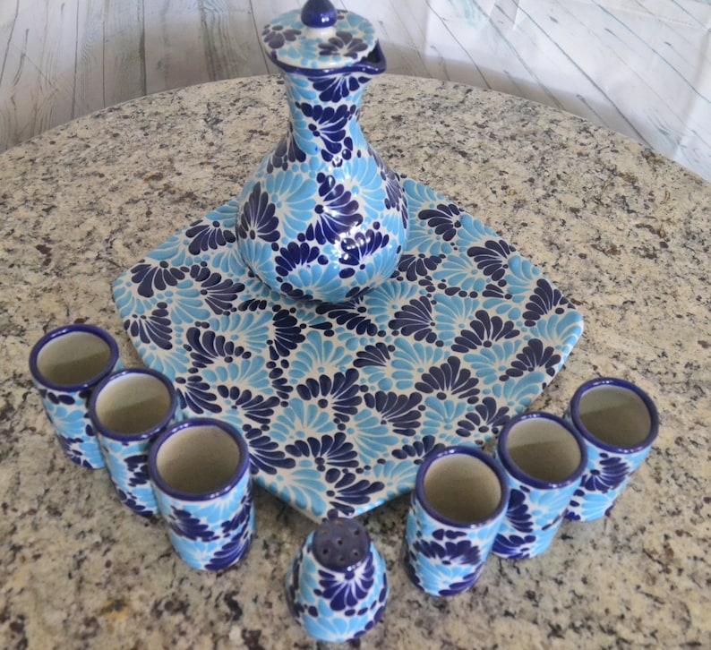 CorazonDeMexicoPue Talavera Tequila Set - Thumbnail 2